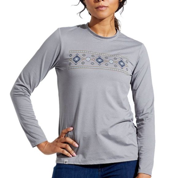 Pearl Izumi Tops - Pearl Izumi Midland Graphic Grey Southwest Women’s M LS Crew - NEW - Retail:$55